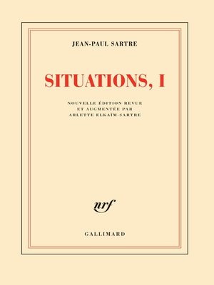 cover image of Situations (Tome 1)--Février 1938--septembre 1944